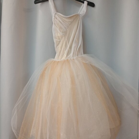Curtain Call Other - Curtain Call Dance Costume Style C501L Gold and White Tutu Size CME